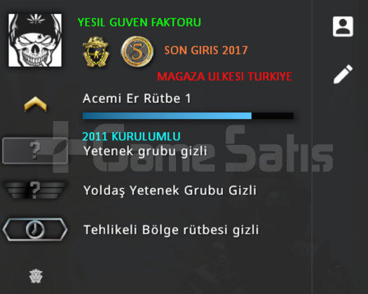2 MADALYALI MAGAZA ULKESI TURKIYE CSGO PRIME HESAP