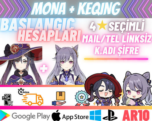 EU | AR10 Mona + Keqing - Başlangıç Hesapları