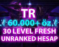 TR 60K+ BAN RİSKİ YOK 30 LEVEL UNRANKED