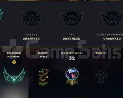 EUW PLAT 1 HANDMADE