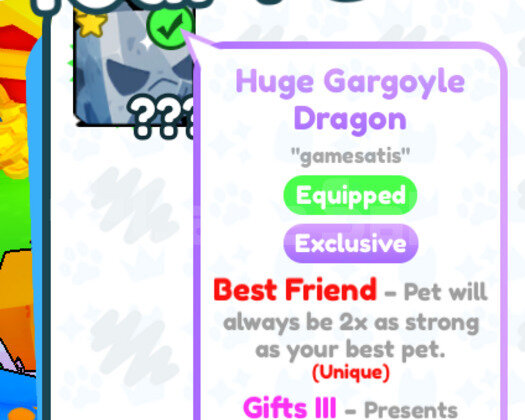 Huge Gargoyle Dragon Pet Simulator