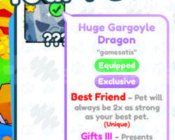 Huge Gargoyle Dragon Pet Simulator