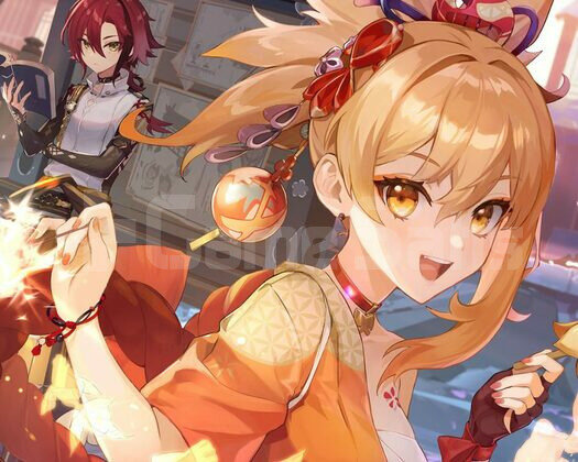 Yoimiya+Thundering Pulse+Keqing