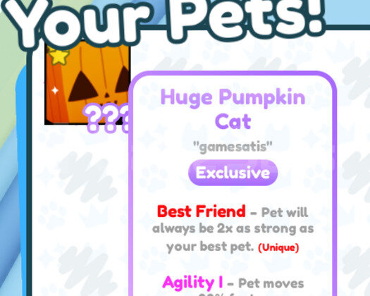 Dupe Değil!! Huge Pumpkin Cat Pet Simulator X