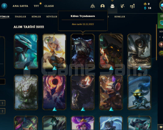 35 Kostüm 70 Şampiyon +17 LP Gold Hesap