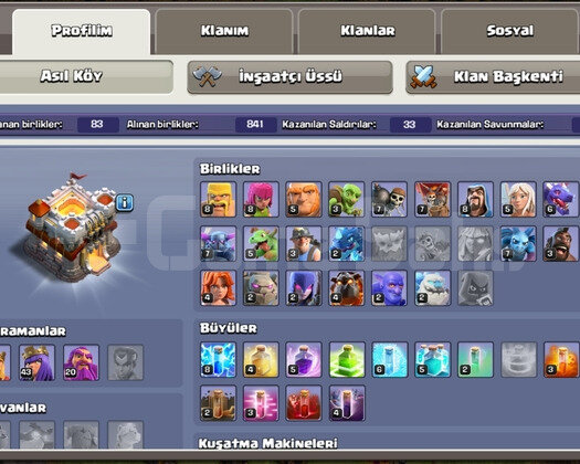BB11 SAGLAM HESAP 4 SKİNLİ  3200 TAŞLI
