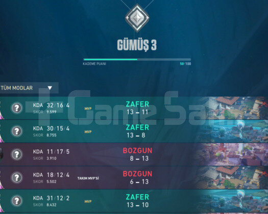 MAILLI COK YUKSEK MMR GUMUS 3 BU FIYATA IMKANSIZ