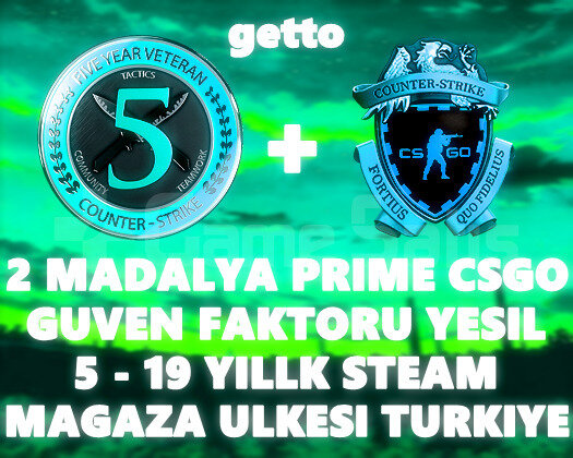 2 MADALYA | FULL PRİME CSGO | GÜVEN FAKTÖRÜ YEŞİL