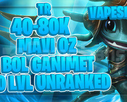 2 ADET TR +30 LEVEL 40-80K MAVİ ÖZ FRESH HESAP