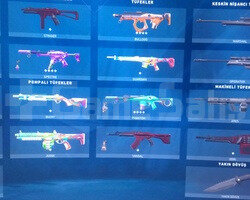 Gold 2 Mail değişir İsim değişir Savaş bileti skin