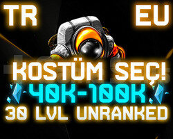 TR-EUW 40K-100K KOSTÜM SEÇİMLİ 30 LEVEL UNRANKED
