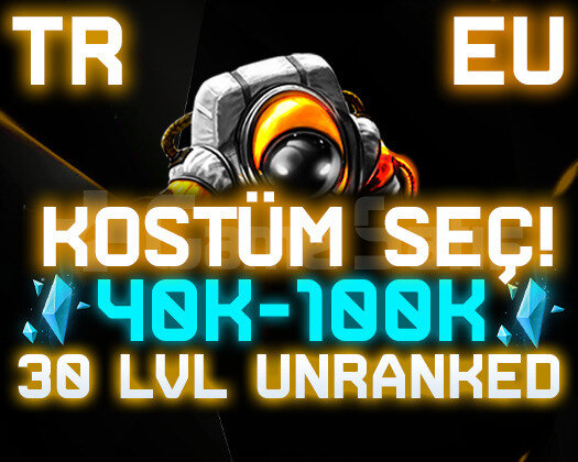 TR-EUW 40K-100K KOSTÜM SEÇİMLİ 30 LEVEL UNRANKED
