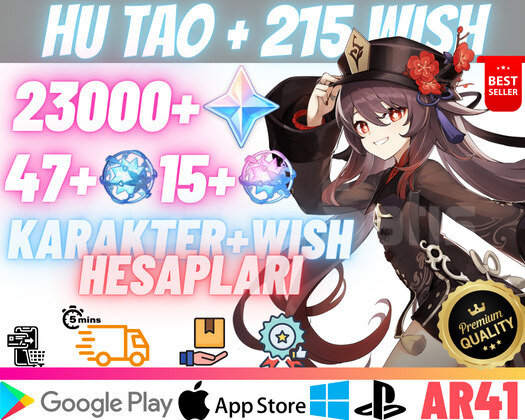 EU | AR41 Hu Tao + 215 Wish - 23000Primo 47+15Fate