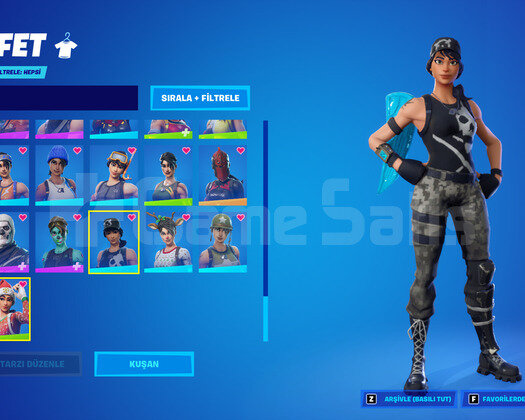 126 SKIN SEZON 1 DEN FORTNITE - 183 OYUNLU EPIC