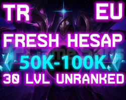 TR-EUW 50K-100K 30 LEVEL UNRANKED GARANTİLİ HESAP