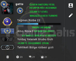 İLK MAİLLİ CSGO PRİME +1800 TL OYUNLU HESAP