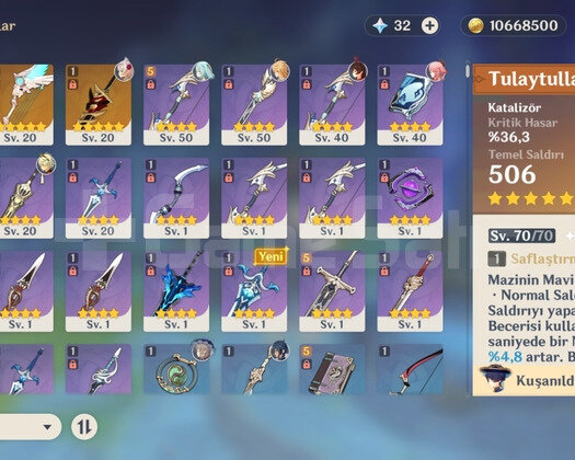 AR 45 7x5 Wanderer+Tulaytullah+YaeMiko ve Rate Up