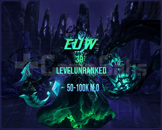 2x LoL EUW +50K ÖZ 30 Level Unranked Hesap