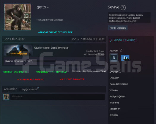 2 MADALYA | 53 TL ENVANTER | MAGAZA TR CSGO PRIME
