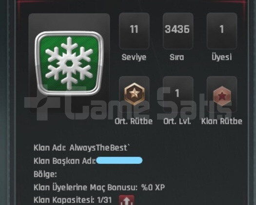 Zula Logolu 3436 Sıralı Klan