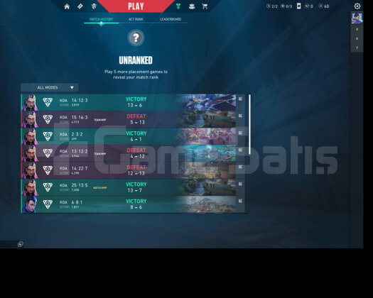 20  Level Unranked Hesab