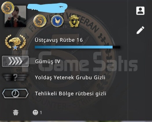 CSGO PRİME HESAP / 5 YIL ROZETİ / BOL OYUN