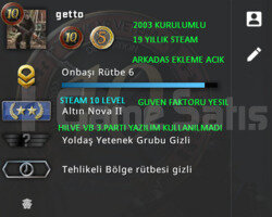2 MADALYA | 19 YILLIK STEAM | NOVA 2 CSGO PRIME
