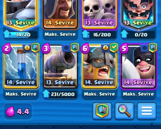 CLASH ROYAL HESABI GÜZEL HESAP 3 4 KART YOK