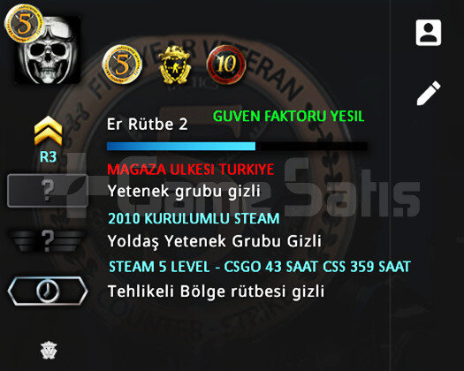 3 MADALYALI | TR MAGAZA | CSGO PRIME YESIL FAKTOR
