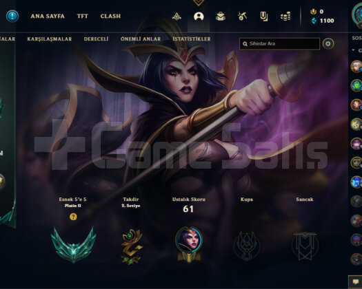 Plat II +20 LP 10 Kostüm 40 Şampiyon Fresh Hesap