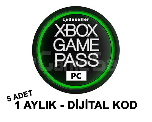 5x Xbox Game Pass PC 1 Aylık Kod