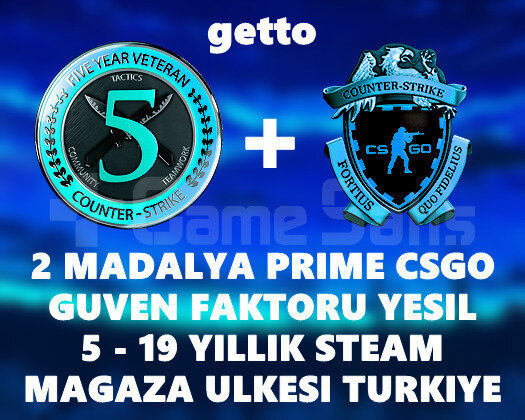 2 MADALYA | PRİME CSGO | MAGAZA TR YESIL FAKTOR