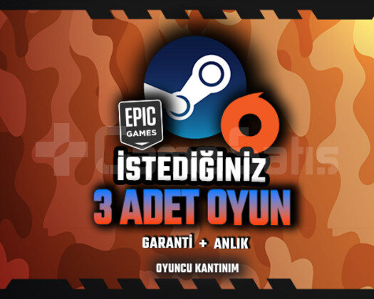 İSTEDİĞİNİZ 3 OYUN + GARANTİ & DESTEK