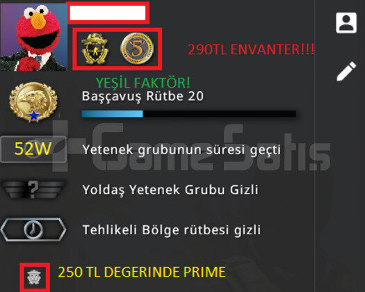 2 MADALYA 300 ENVANTER YEŞİL FAKTÖR TÜRK HESABI!