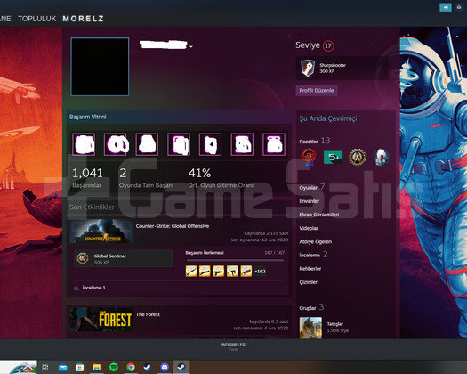 6 MADALYALI CS STEAM HESAP