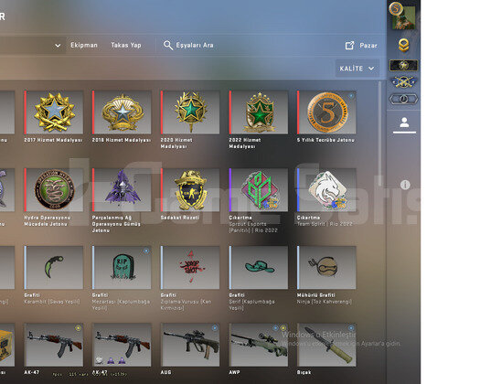 12 Madalya 2000 Saat CSGO İlk Mail Türk Hesabı