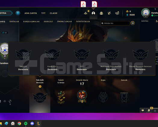 Unranked Hesap + Rengar Skini