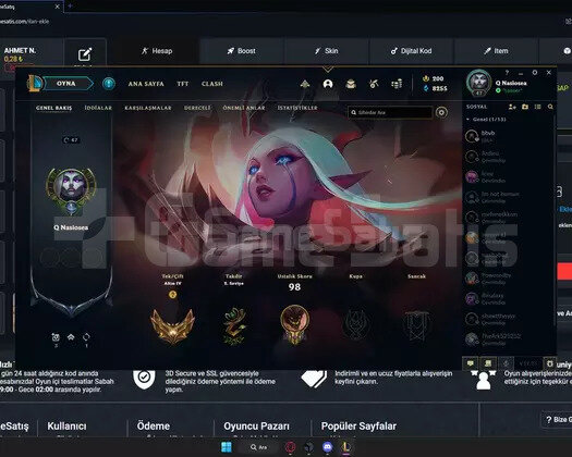 VALORANT DİA 2 HESAP ACİL + LOL ALTIN 4 SMURF ACC