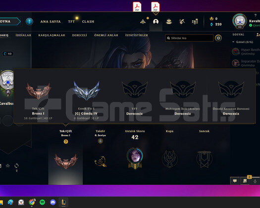 Arcade Jinx Skinli Bronz Hesap