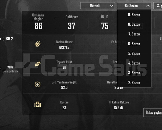 DESTAN GAMEDEN ESKİ SEZON HESABI