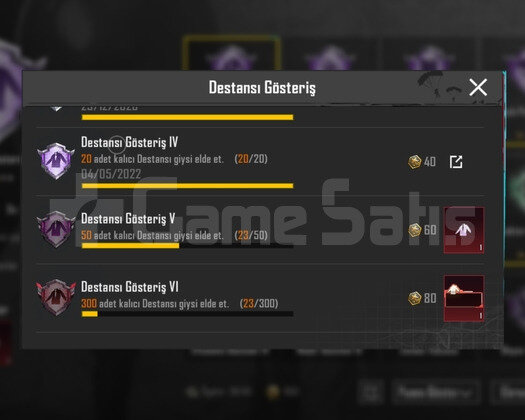 DESTAN GAMEDEN ESKİ SEZON HESABI