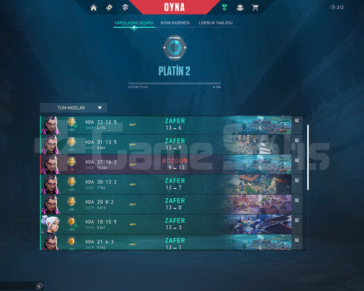 VALORANT SMURF PLAT2 SMURF ACC ACİL SATILIK!