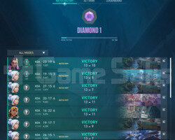 Diamond 1 smurf 100 winrate immortal elo