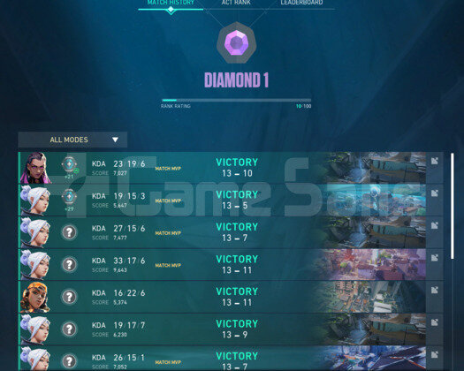 Diamond 1 smurf 100 winrate immortal elo