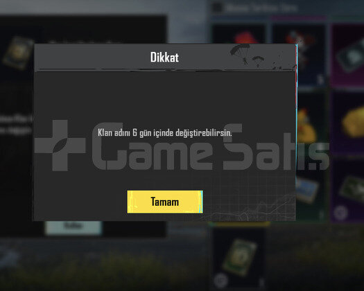10 SV PUBG KLAN İSİM DEĞİŞTİRME SÜRESİ 6 GÜN