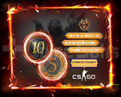 10+5 YIL JETON CSGO +18 YIL STEAM