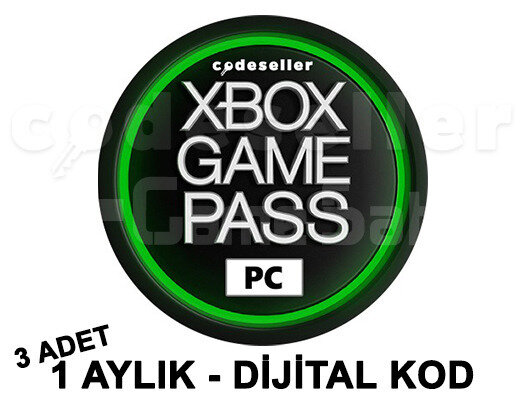 3x XBOX GAME PASS PC 1 AYLIK KOD