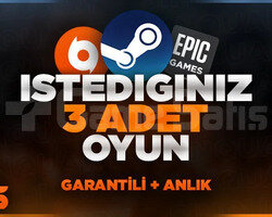+1400SATIŞ/İSTEDİĞİNİZ 3 OYUN +GARANTİ +DESTEK
