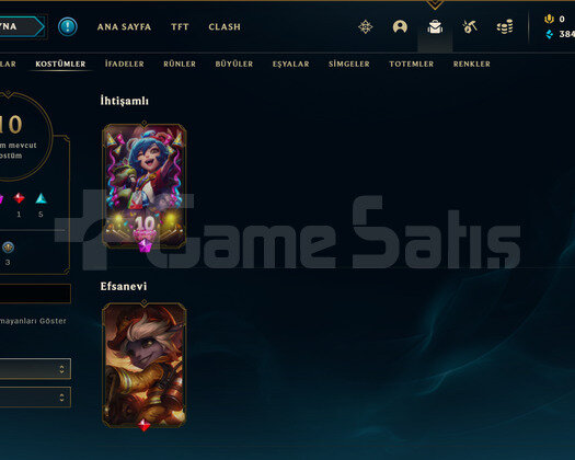 TR 73 LEVEL - 43 HERO 10 KOSTÜM LOL HESAP