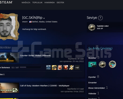 STEAM FRESH HESAP  PAZARLIK YAPILIR